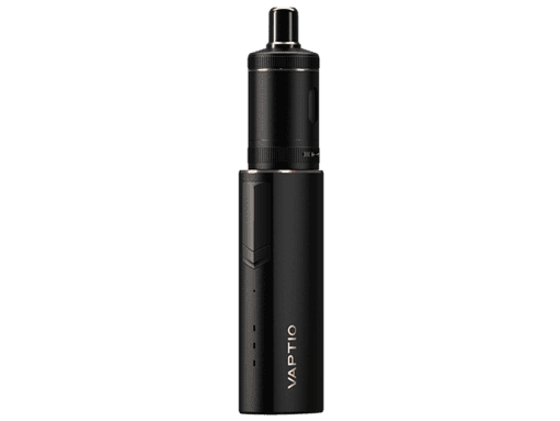 Vaptio Vapelink E-Zigarette, modernes schwarzes Design, ideal für Dampfer, einfache Bedienung, wiederaufladbar, kompakt und leicht.