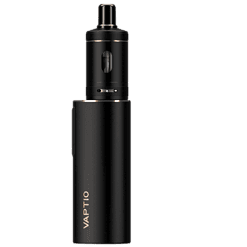 Vaporizersystem in Schwarz, handliches Design, ideal für unterwegs, mit einstellbarem Luftstrom, langlebige Batterieleistung, komfortable Nutzung, für Dampf und Kräuter geeignet.