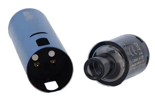 Anpassbarer Vape-Tank mit transparentem Design und schwarzer Basis, ideal für E-Zigaretten und Dampfer.