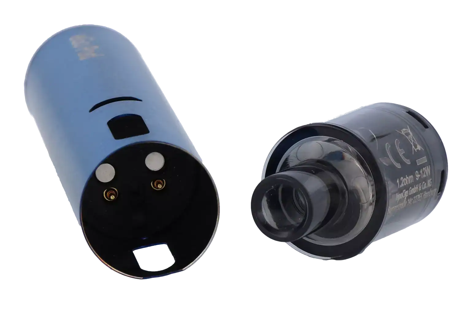 InnoCigs eGo POD E-Zigaretten Set 2 Anpassbarer Vape-Tank mit transparentem Design und schwarzer Basis, ideal für E-Zigaretten und Dampfer.