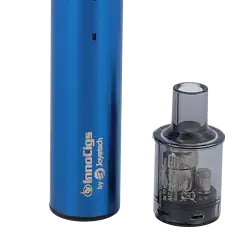 InnoCigs eGo POD E-Zigaretten Set 9 Robuster blauer Handstück für elektronische Zigaretten von Joyetech, inklusive transparentem Lithium-Ionen-Akku.
