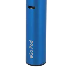 InnoCigs eGo POD E-Zigaretten Set 11 Leistungstarker E-Zigaretten-Vape mit blauer Oberfläche, ergonomischem Design, Sichtfenster und Bedienelementen, ideal für Dampfer; hochwertiges Zubehör von LETZ Go.