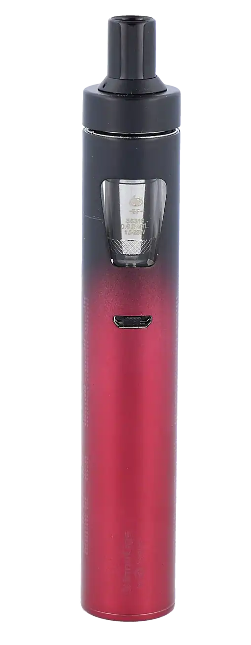 InnoCigs eGo AIO Simple E-Zigaretten Set 6 2. Moderner, roter Vape mit digitalem Display und One-Button-Bedienung, ideal für Dampfer und E-Zigaretten-Anwender.