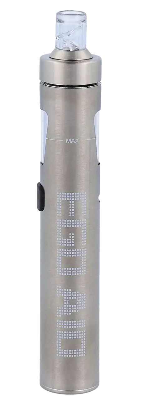 InnoCigs eGo AIO Simple E-Zigaretten Set 7 Nikotin-Vape mit digitaler LED-Anzeige in silber, tragbares E-Dampfergerät für Dampfer, langlebig und benutzerfreundlich. Perfekt für Dampferlebnis unterwegs.