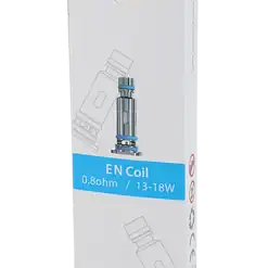 EN Coil Ersatzspule für E-Zigaretten, 0,8 Ohm, 13-18 Watt, 5 Stück Packung.