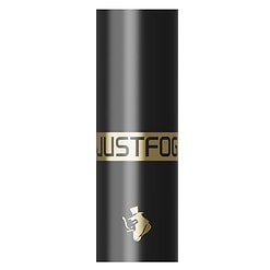 Hochwertiger Luftreiniger von JustFog in Schwarz mit goldener Beschriftung.