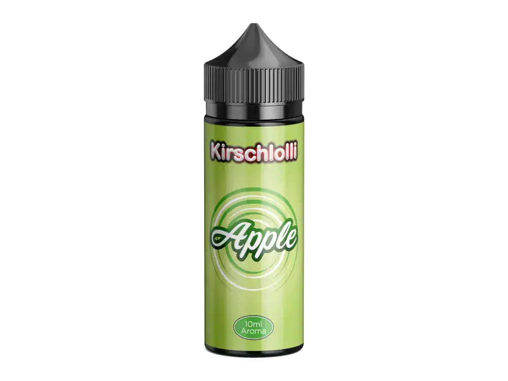 Kirschlolli Aroma Apple 10ml 1 Kirschlolli Apple Aroma - 10ml Flasche für E-Zigaretten, frischer Apfelschmack, Flüssigkeit für E-Liquid, perfekt für Dampfer, Obstgeschmack, Aromastoffe, Longfill, ohne Nikotin, Shop LETZ Go.