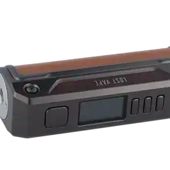 Lost Vape Thelema Solo 100 Watt 12 Roboter Staubsauger mit Touchscreen und Bedienknöpfen, kompakt und modern, ideal für die Hausreinigung, glänzendes schwarzes Design.