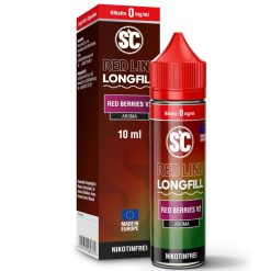 Aromatisierter E-Liquid Akku mit roten Beeren Geschmack, 10 ml, nikotinfrei, für Vape und E-Zigaretten, hochwertiges Produkt aus Europa, ideal für Dampfer, kompatibel mit verschiedenen Geräten.