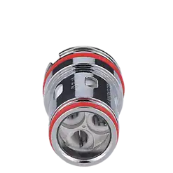 Hochwertiger Vape-Container aus metallisch-silbernem Material mit roten Akzenten, optimal für E-Liquid oder Aromatherapie.