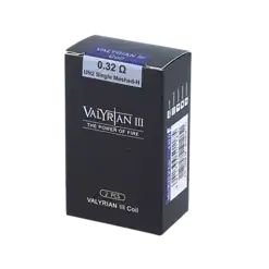 2. Hochwertiges VALYRIAN III Coil für E-Zigaretten, 0,32 Ohm, Single Mesh, ideal für intensiven Geschmack und Dampferlebnis.