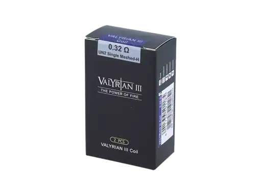 2. Hochwertiges VALYRIAN III Coil für E-Zigaretten, 0,32 Ohm, Single Mesh, ideal für intensiven Geschmack und Dampferlebnis.