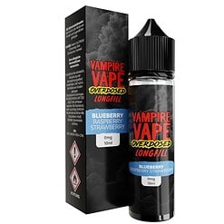 Vampire Vape Overdosed Longfill E-Liquid, Blueberry, Himbeere, Erdbeere, 10ml, Nikotinfrei, für E-Zigaretten.