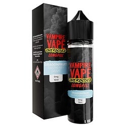 Vampire Vape Overdosed Longfill E-Liquid in Geschmack Dragonfruit Raspberry Grape, 10ml, Nikotinfrei, für Dampfer.