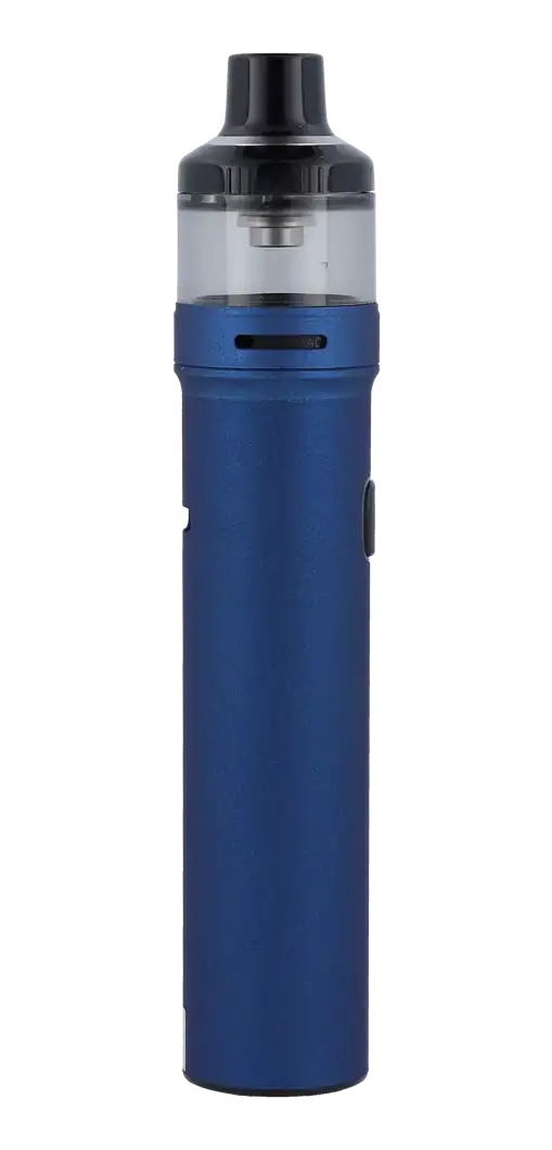 Neuvape E-Zigarette mit blauer Akkubehäusung und transparenter Tanksektion.