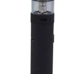 Kannister-Vape für E-Zigaretten, schwarzes langlebiges Design mit transparenter Tank für easy liquid Kontrolle, ideal für das Dampfen unterwegs.
