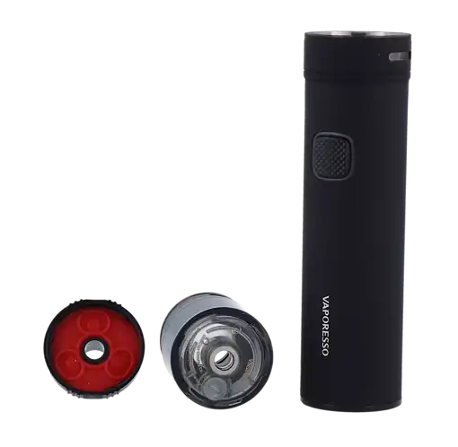 Kompakter Vape-Pen mit austauschbaren Pods, ideal für unterwegs und einfache Anwendung.