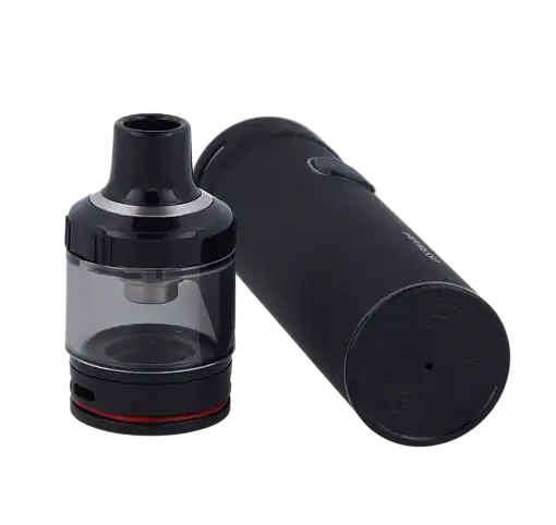 Akkutraeger für Staubsauger, schwarz, inklusive transparentem Staubbehälter und Filtersystem.