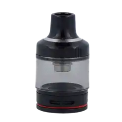 Ersatztank für E-Zigaretten mit transparentem Glas und schwarzem Deckel, Ersatzteil für Ihre E-Shisha oder Vape.