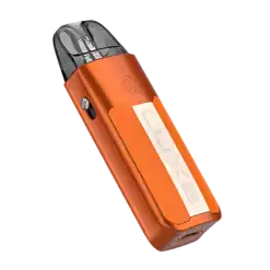 Vaporesso LUXE XR MAX E-Zigaretten Set 13 Vape Device in Orange mit transparentem Mundstück, modernes Design, kompakt und tragbar.