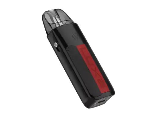 Vaporesso LUXE XR MAX E-Zigaretten Set 8 Kleiner, tragbarer VAPE mit schwarzem Gehäuse und rotem Label, handlich und diskret.