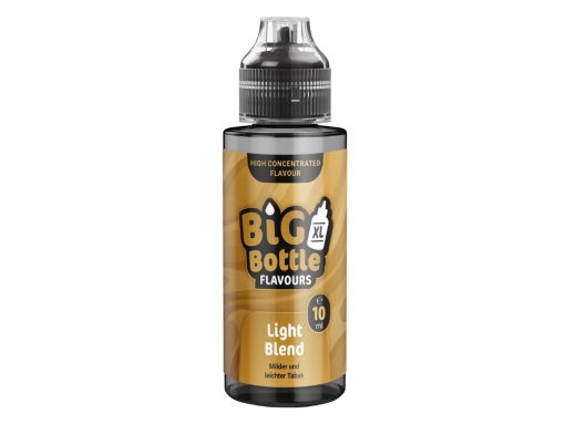 Saftige E-Liquid Flasche mit 10 ml für Shisha und E-Zigaretten, Light Blend, leichter Tabakgeschmack, von Big Bottle, ideal für entspannte Dampferlebnisse, intensiver Geschmack in handlicher Verpackung.