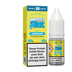 Frosty Fizz Zitronen-Liquid mit Nikotin, 10ml Flasche für E-Zigaretten, stark nikotinhaltiges Liquids, geeignet für Dampfer, caution warning.