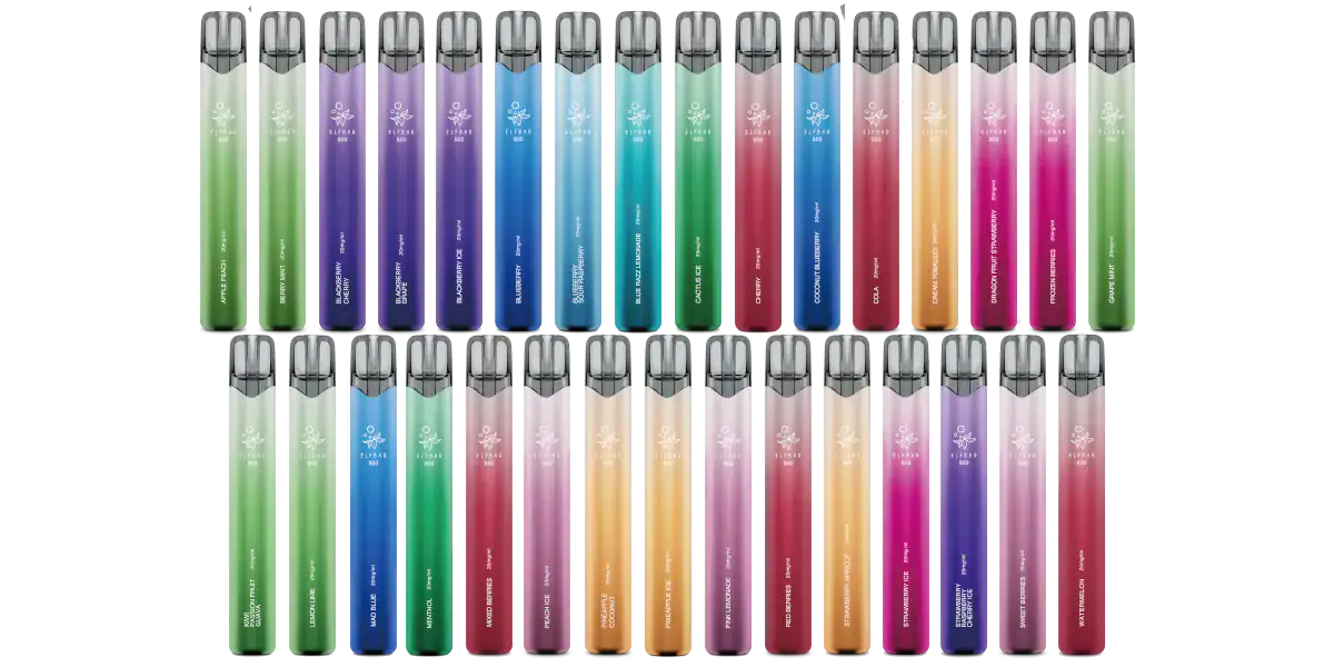 Elfbar 800 Einweg E-Zigarette 2 Lebendige E-Zigaretten mit farbenfrohen Design, vielfältigen Aromen wie Blaubeere, Durian, Cola, Wassermelon. Ideal für vaping Liebhaber, trendiges Accessoire, fruchtige Geschmacksvielfalt, einfach zu bedienen, moderne Technik, stylisches Erscheinungsbild.