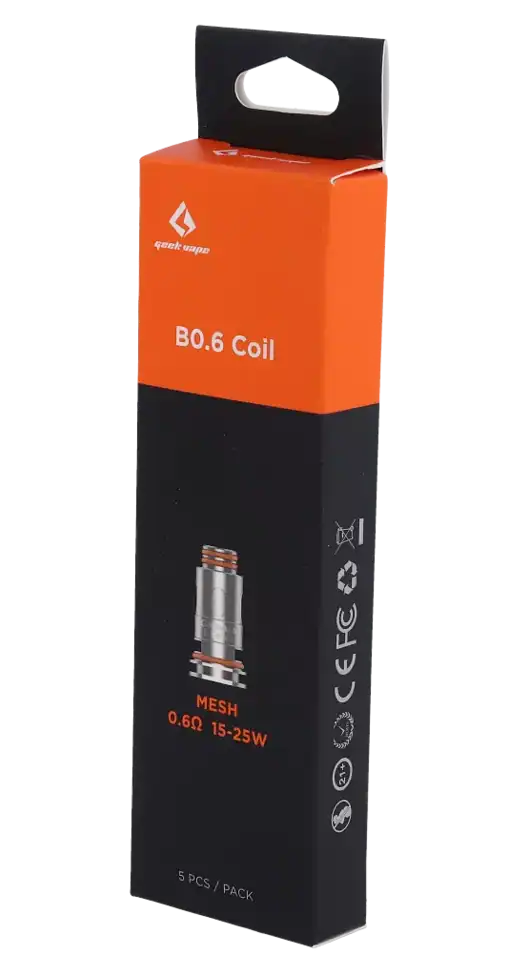 2. Hochwertige B0.6 Coil für E-Zigaretten, kompatibel mit Mesh-Technologie, 15-25W, für aromatisches Dampfen – original LETZ GO Zubehör.
