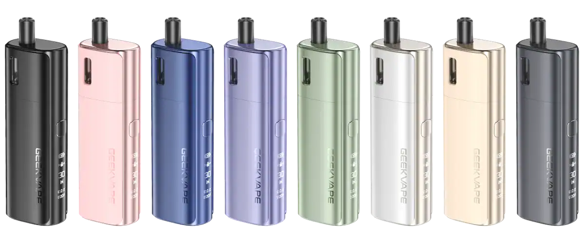 Vape-Gerät in verschiedenen Farben, handlich und modern, perfekt für Einsteiger und erfahrene Dampfer.