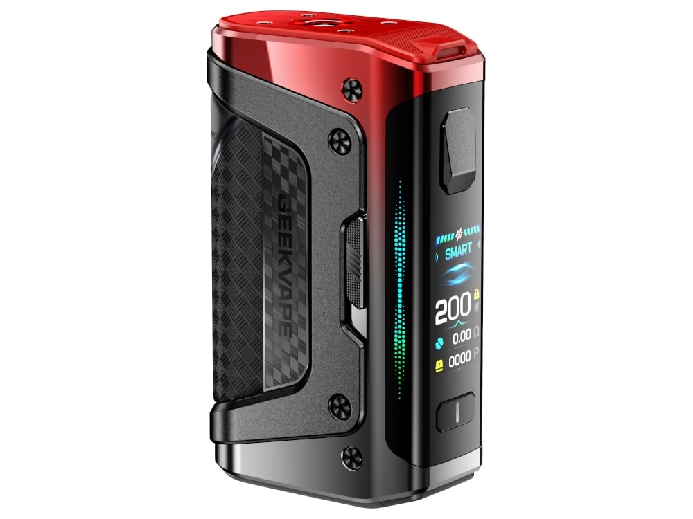 GeekVape Aegis Legend 5 200 Watt 1 Geerdampfeuer mit hochauflösendem Bildschirm und innovativem Design, perfektes Zubehör für moderne E-Zigaretten.