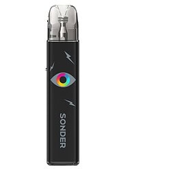 Hochwertiger USB-C Vape Pen mit bunter Augen-Design und kabellosem Ladefunktion, ideal für einen modernen Lifestyle.