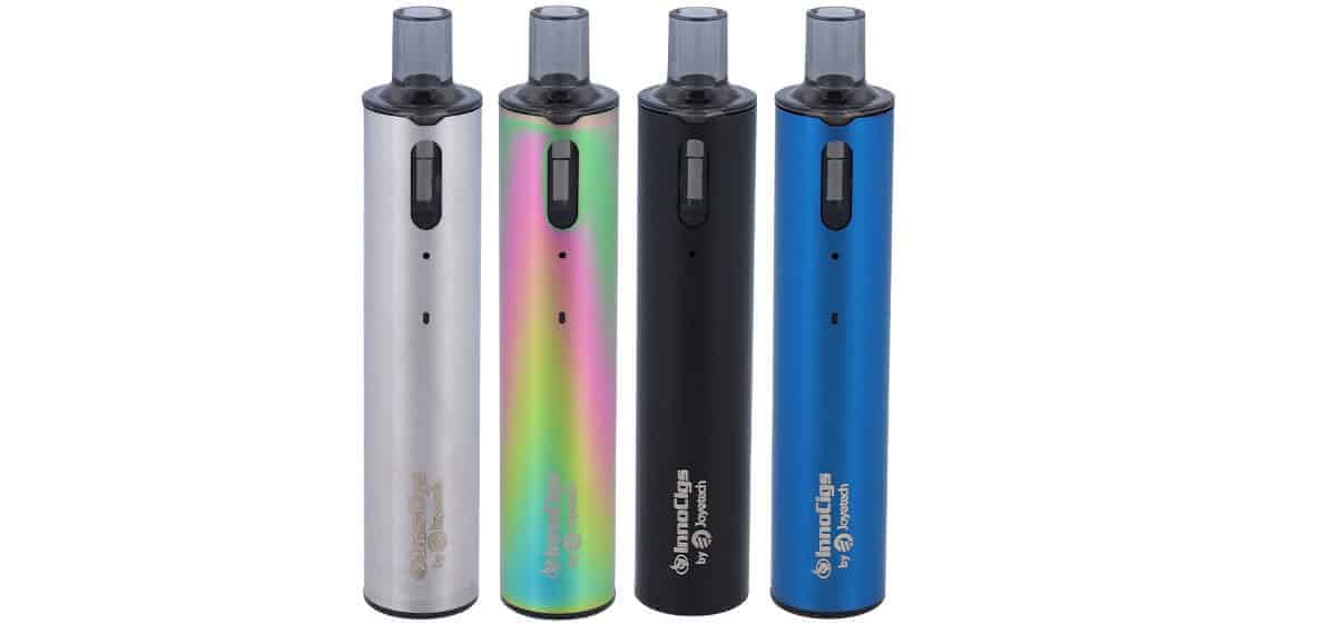 InnoCigs eGo POD E-Zigaretten Set 14 E-Zigarette im Metallic-Design in vier Farben: Silber, Regenbogen, Schwarz, Blau.