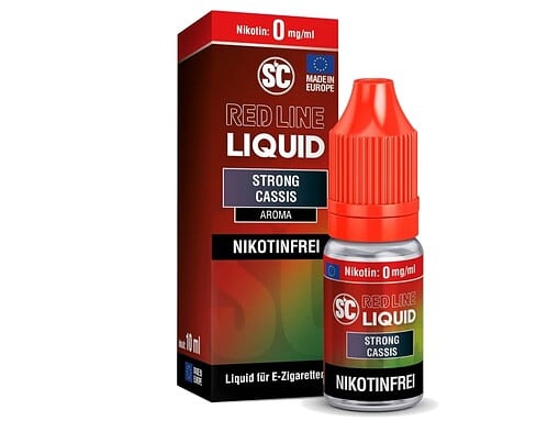Säurefreier Liquid für E-Zigaretten, Geschmack: Starker Cassis, 10 ml Flasche, nikotinfrei, europäisches Produkt, ideal für aromatische Dampferlebnisse.