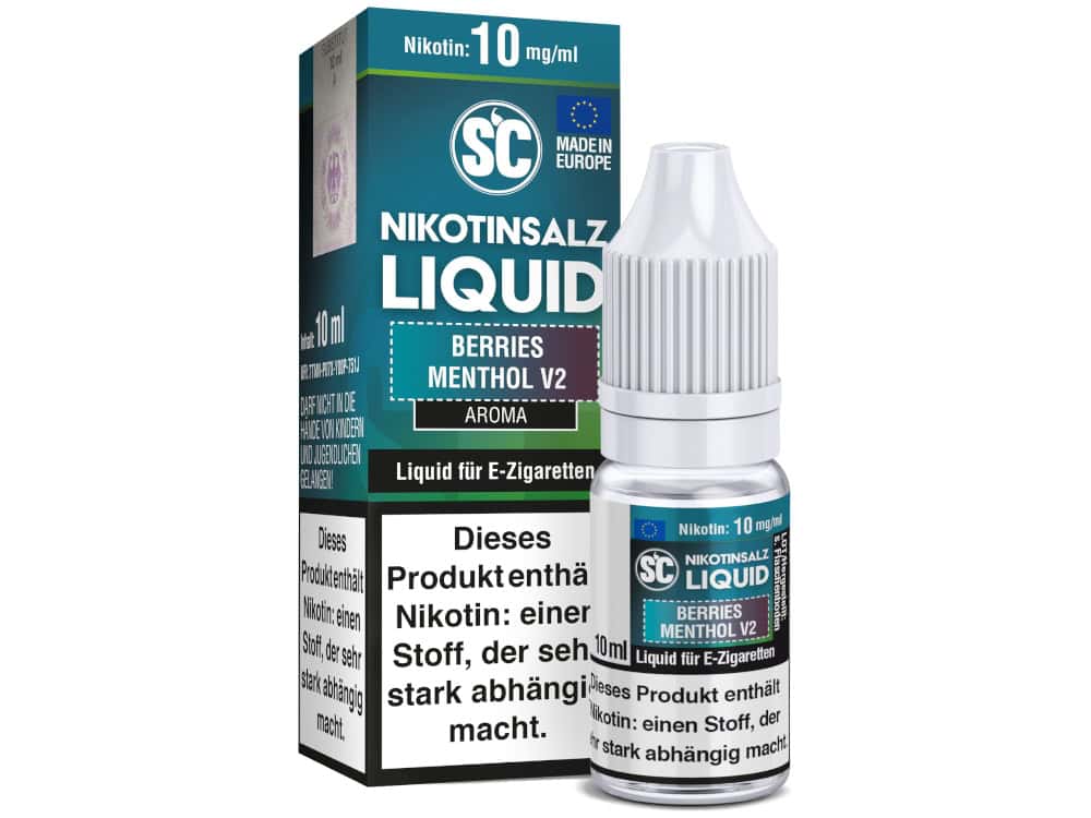 SC - Berries Menthol V2 - Nikotinsalz Liquid 1 Nikotinsalz liquid flüssigkeit für e-zigaretten mit breis menthol v2 aroma, 10ml.