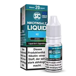 Nikotinsalz Liquid ICE 10 ml Nikotin 20 mg/ml, E-Zigaretten Liquid, Aroma für E-Zigaretten, in praktischer Verpackung.