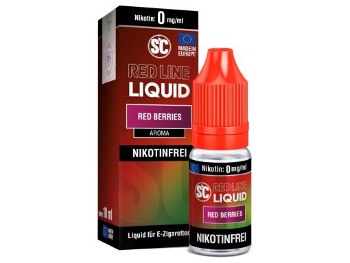 Liquide-Zigaretten-Aroma Red Berries, nikotinfrei, 10 ml, für E-Zigaretten, leckeres Beerenaroma.