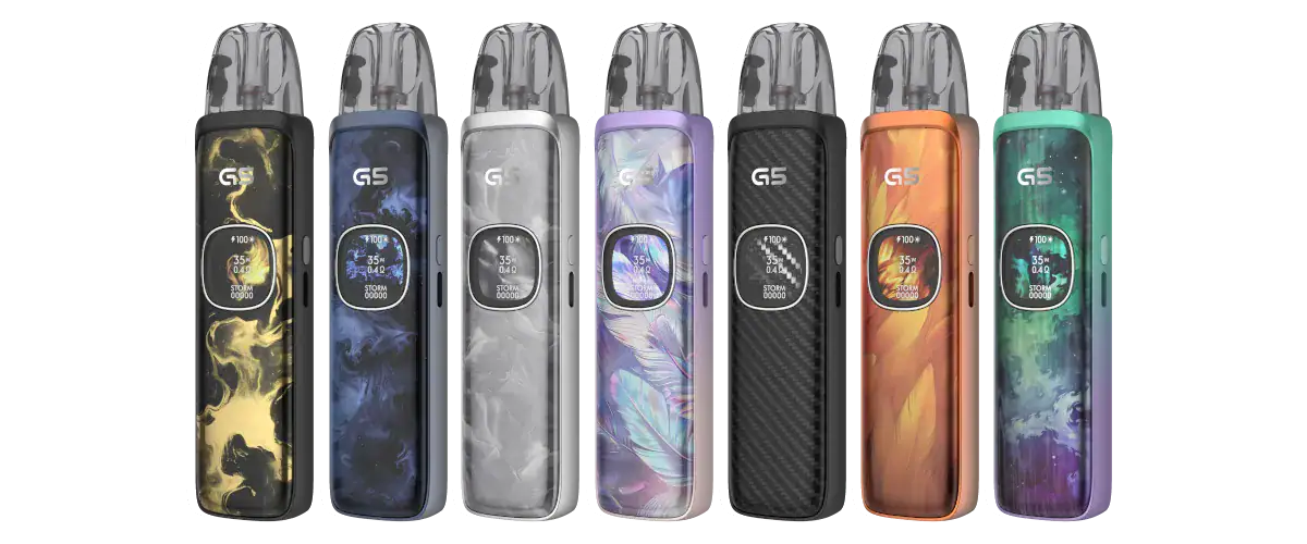 Das Uwell Caliburn G5 Pod Kit überzeugt mit 1600 mAh Akku, 35 Watt, OLED-Display mit 9 Themes und PRO-FOCS 4.0 Technologie. Storm & Waves Mode, Side-Fill, stufenlose Airflow und USB-C Fast Charge. Kompatibel mit Caliburn G3 und G4 Pods – inklusive 0,6 & 0,9 Ohm GPP Alpha Pod.