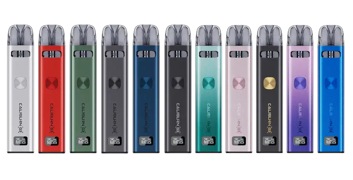 Uwell - Caliburn G3 E-Zigaretten Set 2 Vape-Geräte in verschiedenen Farben, modern und handlich, ideal für unterwegs und zur Aromatherapie, mit Digitalanzeige und verstecktem Knopf, stilvoller und userfreundlicher Dampf-Inhalator.