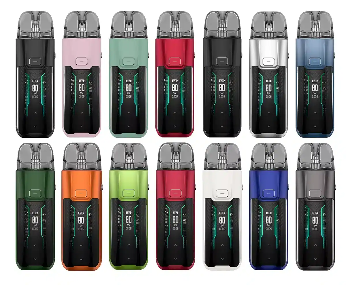 USB-Vape-Pen in verschiedenen Farben, digitale Anzeige, komfortable Handhabung, langlebige Batterie, modernem Design, für E-Zigaretten und Dampfspender geeignet.