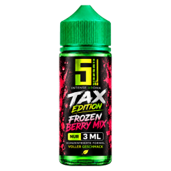 5EL Tax Edition Frozen Berry Mix: 3 ml Aroma aus Erdbeere, Himbeere, Heidelbeere und Brombeere mit Kühle in der 90 ml Flasche. Nur gemischt verwenden.
