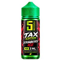 5EL Tax Edition Strawberry Ice: 3 ml Aroma mit fruchtiger Erdbeere und Kühle in der 90 ml Flasche. Nur mit Basis und Shots gemischt verwenden.
