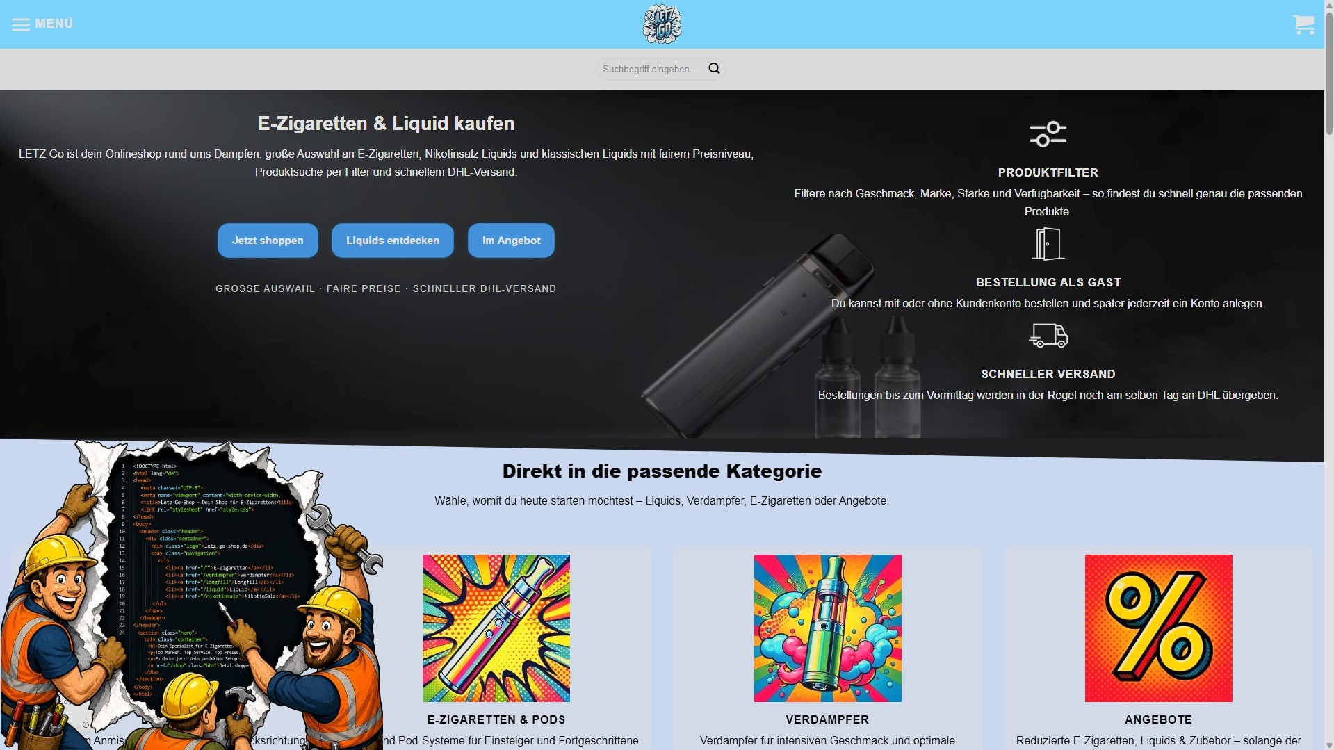 Website-Optimierung bei letz-go-shop.de – Besseres Einkaufserlebnis für euch