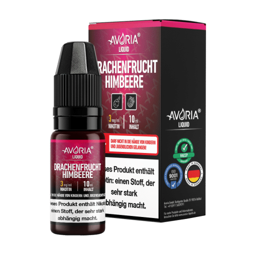 Avoria Drachenfrucht-Himbeer E-Zigaretten Liquid