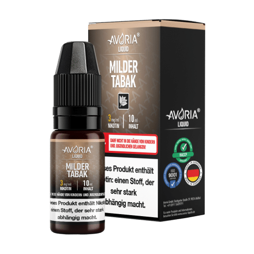 Avoria - Apfel E-Zigaretten Liquid - Milder Tabak