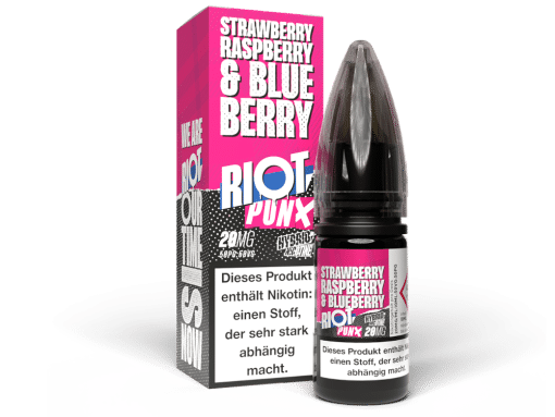 Riot Squad - PUNX - Strawberry, Raspberry & Blueberry - Hybrid Nikotinsalz Liquid