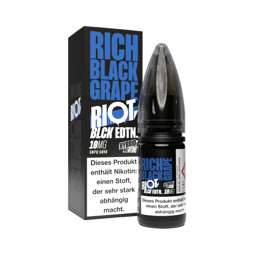 Riot Squad - BLCK Edition - Rich Black Grape - Hybrid Nikotinsalz Liquid