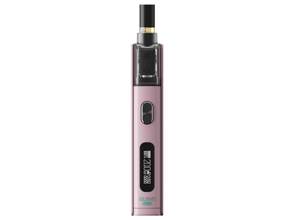 JustFog GLENT PRO E-Zigaretten Set 1 Kurzschlussfeste E-Zigarette mit digitalem Display in Pink, für Dampfer.