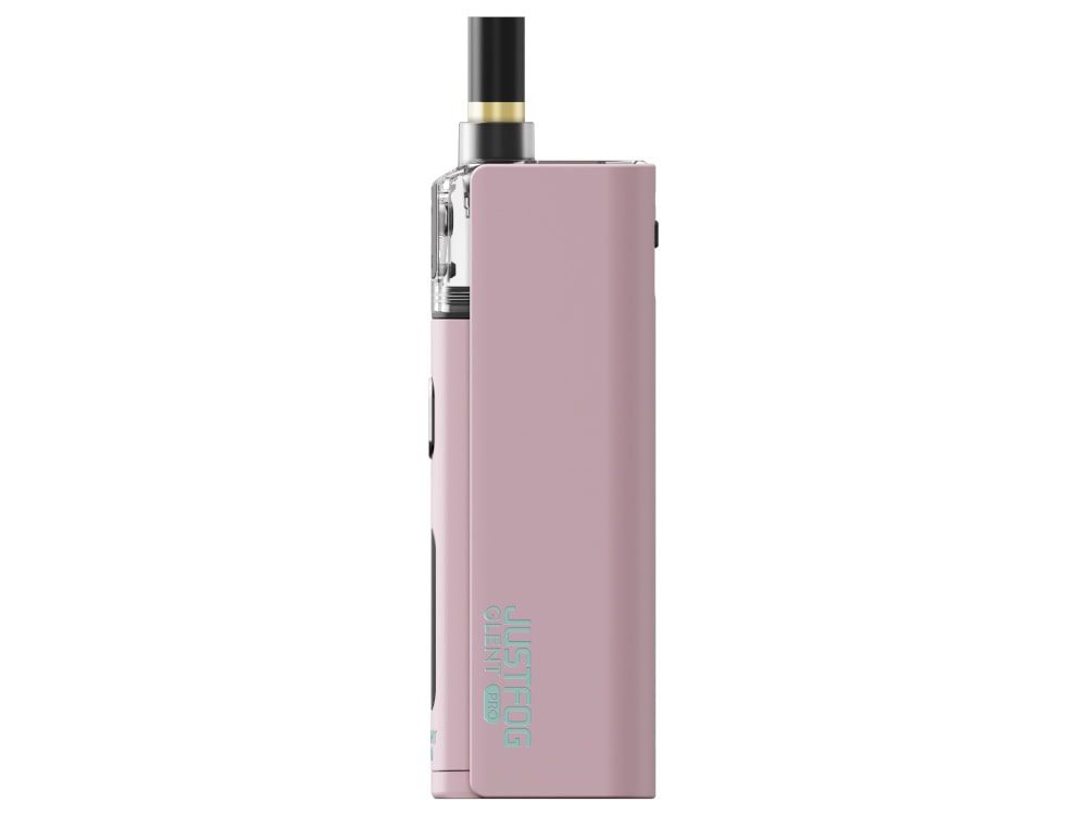 JustFog GLENT PRO E-Zigaretten Set 2 Elektronische Zigarette in Rosa mit Display und Mundstück.