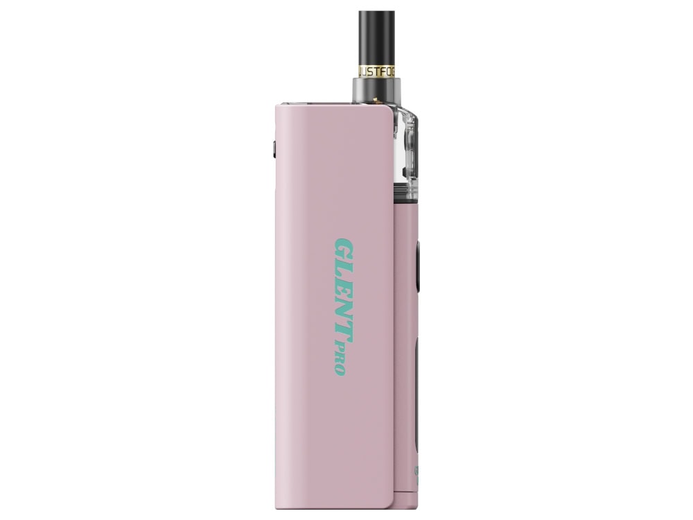 JustFog GLENT PRO E-Zigaretten Set 4 Pinkes Vape-Gerät mit Tank und Display, kompakt und modern.
